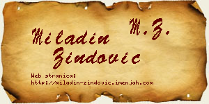 Miladin Zindović vizit kartica